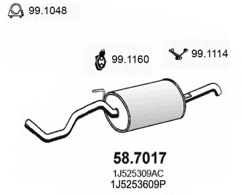 Silenciador posterior 587017 Asso