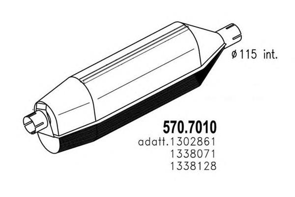 Silenciador posterior 5707010 Asso