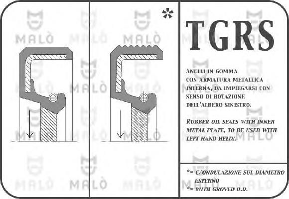 11732RSSI Akron Malo anillo retén, cigüeñal