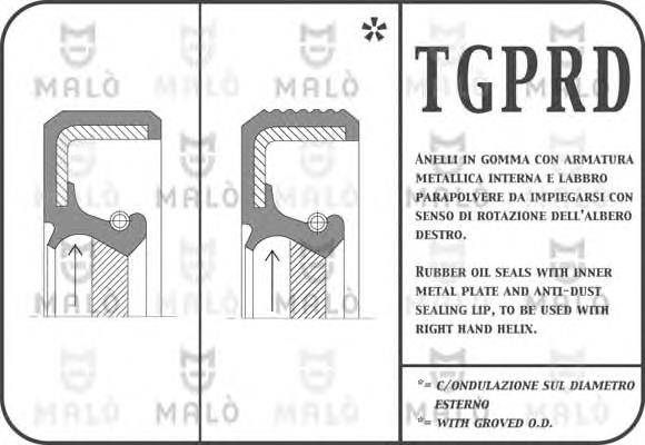 1131PRDF Akron Malo anillo retén, cigüeñal frontal