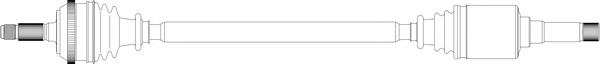 CI3238 General Ricambi árbol de transmisión delantero derecho