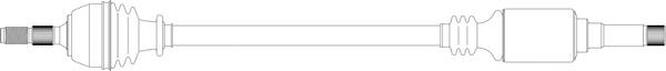 CI3124 General Ricambi árbol de transmisión delantero derecho