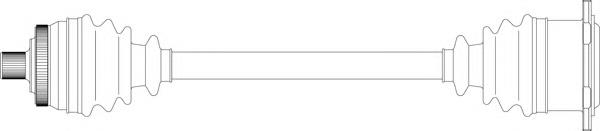 AU3126 General Ricambi árbol de transmisión delantero izquierdo
