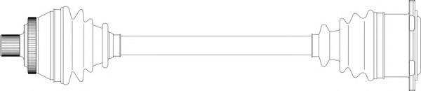 AU3094 General Ricambi árbol de transmisión delantero izquierdo