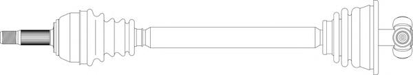 RE3158 General Ricambi árbol de transmisión delantero izquierdo