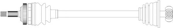 Árbol de transmisión delantero izquierdo RE3118 General Ricambi