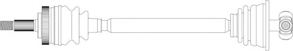 RE3325 General Ricambi árbol de transmisión delantero izquierdo
