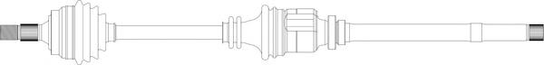 Pe3032 General Ricambi árbol de transmisión delantero derecho