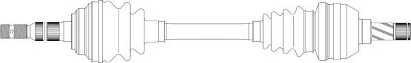 OP3200 General Ricambi árbol de transmisión delantero izquierdo