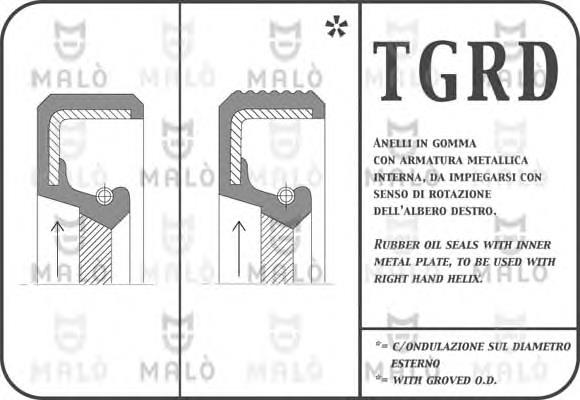 1752RDSI Akron Malo anillo retén, cigüeñal frontal