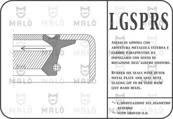 Anillo retén, árbol de levas trasero Lancia Delta 1 (831AB0)
