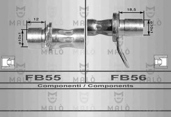 8955 Akron Malo tubo flexible de frenos delantero izquierdo