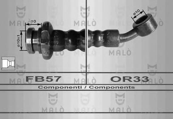 Tubo flexible de frenos trasero 8996 Akron Malo