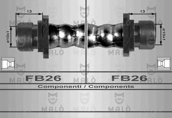 Tubo flexible de frenos trasero 8477 Akron Malo