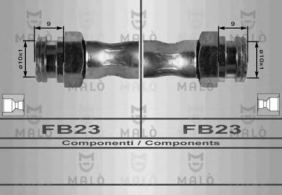 8406 Akron Malo tubo flexible de frenos trasero