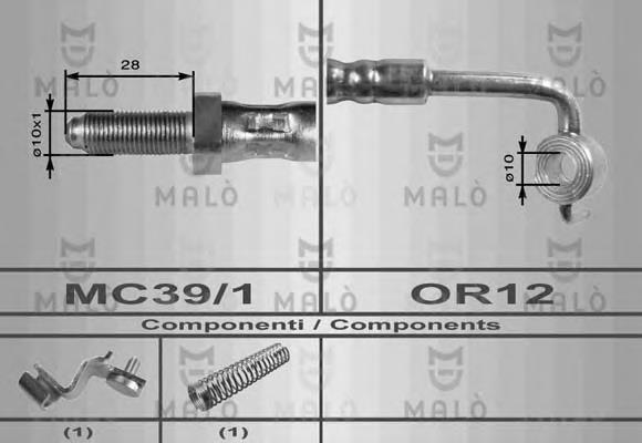 Latiguillo de freno delantero 8555 Akron Malo