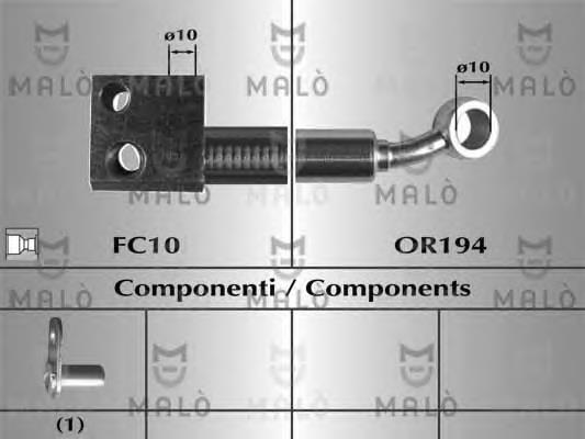 80972 Akron Malo tubo flexible de frenos delantero izquierdo