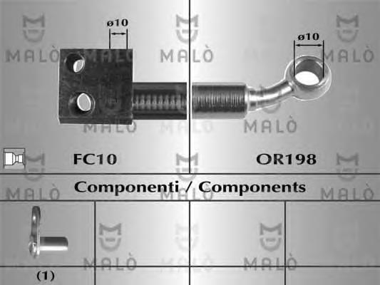 80973 Akron Malo tubo flexible de frenos delantero derecho