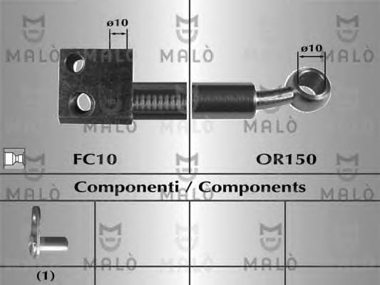 80977 Akron Malo tubo flexible de frenos delantero derecho