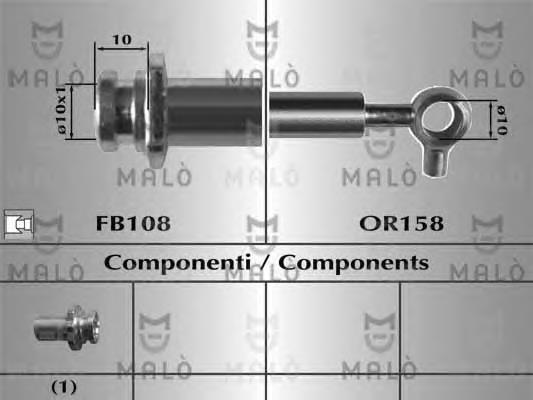 80815 Akron Malo tubo flexible de frenos delantero izquierdo