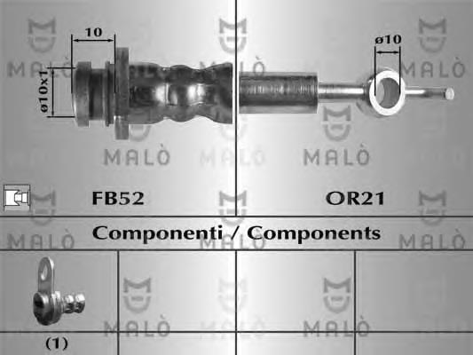 Latiguillo de freno delantero T59084 Brembo