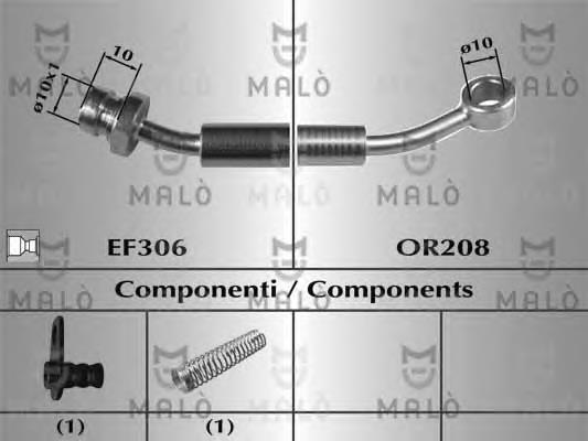 80789 Akron Malo tubo flexible de frenos delantero derecho