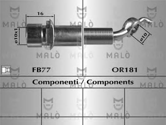 80880 Akron Malo tubo flexible de frenos trasero