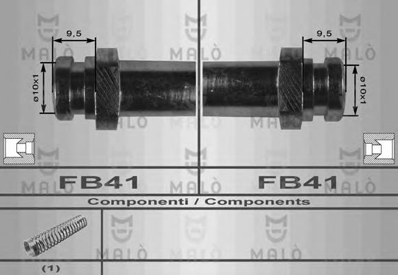 80047 Akron Malo tubo flexible de frenos trasero