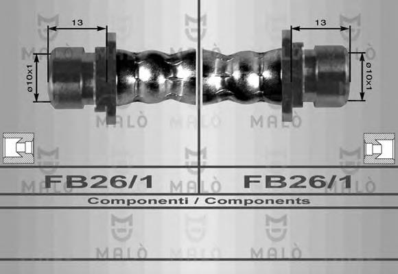 S HA AB.1228 Starline tubo flexible de frenos trasero