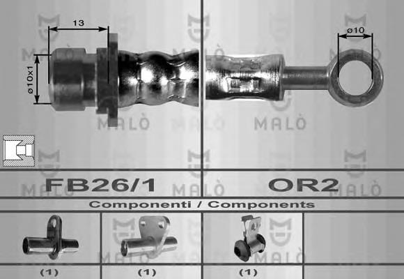 Tubo flexible de frenos delantero derecho Honda Accord 3 (CA4, CA5)