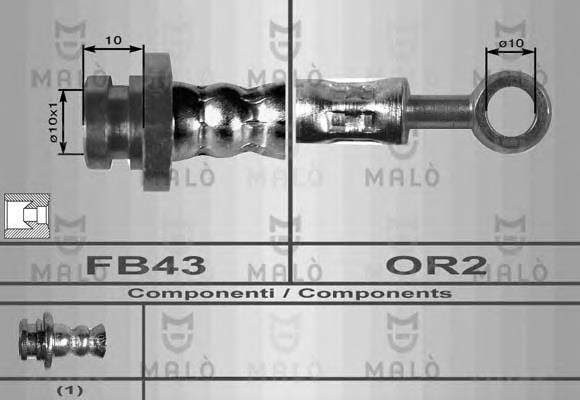 80055 Akron Malo tubo flexible de frenos