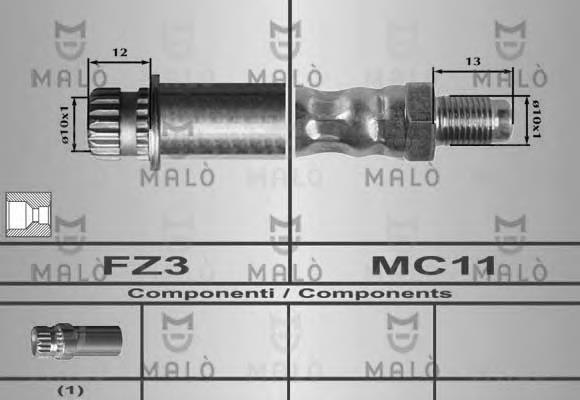 80563 Akron Malo tubo flexible de frenos trasero