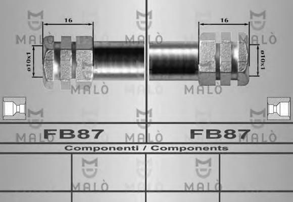 Tubo flexible de frenos trasero 80429 Akron Malo