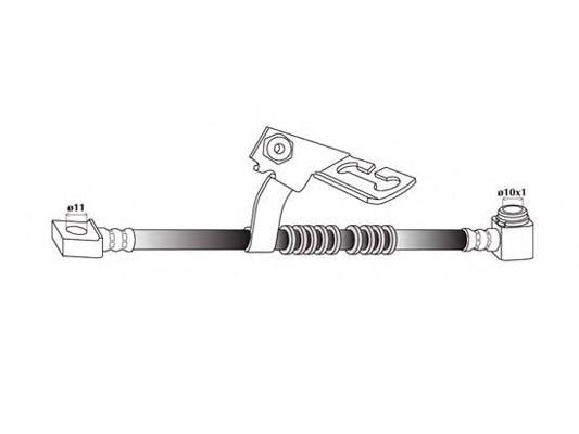 Tubo flexible de frenos delantero derecho 80427 Akron Malo