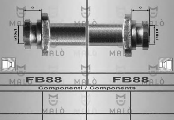 80437 Akron Malo tubo flexible de frenos trasero