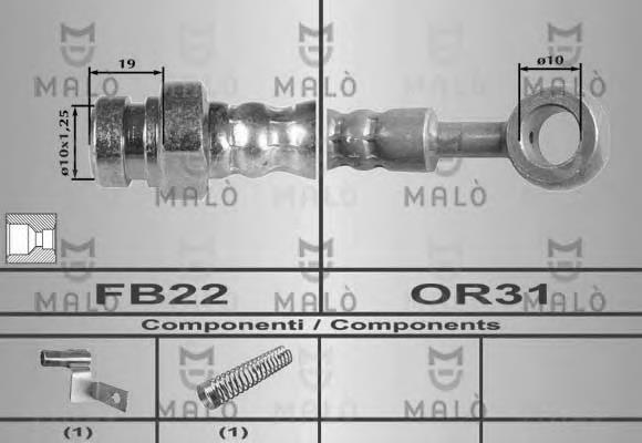 80485 Akron Malo tubo flexible de frenos delantero izquierdo