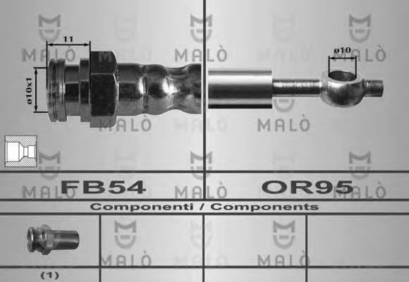 80501 Akron Malo tubo flexible de frenos trasero izquierdo