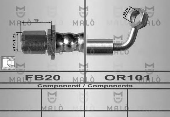 80613 Akron Malo tubo flexible de frenos trasero izquierdo