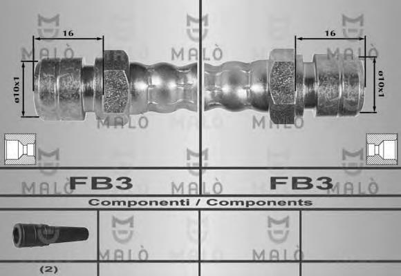 80240 Akron Malo tubo flexible de frenos