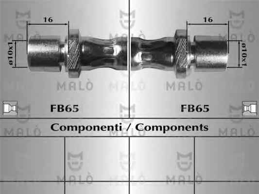 Tubo liquido de freno trasero 80378 Akron Malo