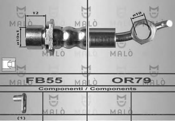 80408 Akron Malo tubo flexible de frenos trasero izquierdo