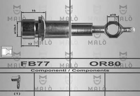 80405 Akron Malo tubo flexible de frenos trasero derecho