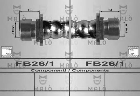 80283 Akron Malo tubo flexible de frenos trasero