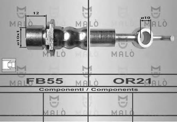 80324 Akron Malo tubo flexible de frenos trasero