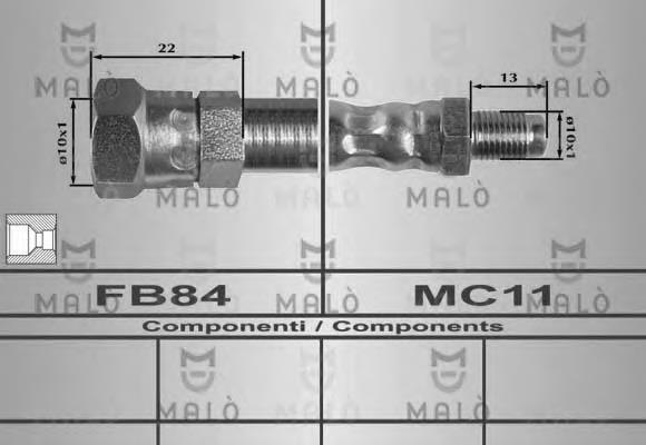 Tubo liquido de freno trasero Mercedes 100 (631)