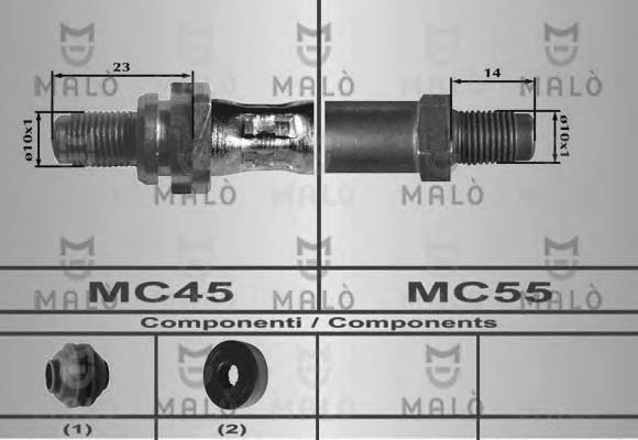 80307 Akron Malo tubo flexible de frenos trasero