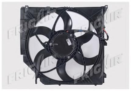 Difusor de radiador, ventilador de refrigeración, condensador del aire acondicionado, completo con motor y rodete 05022004 Frig AIR