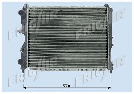Radiador de água Fiat/Alfa/Lancia 7606667