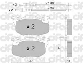 822-037-1 Cifam pastillas de freno delanteras