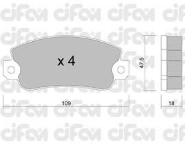 822-033-0 Cifam pastillas de freno delanteras